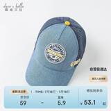 davebella戴维贝拉帽子男宝宝2022夏季儿童鸭舌帽小童休闲遮阳帽棒球帽藏青色54cm