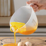 家の物语（KATEI STORY）日本蛋液过滤量杯多功能淘米筛器鸡蛋羹过滤网食品级带刻度沥水篮