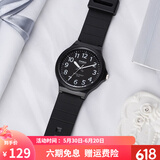 卡西欧（CASIO） 男女手表 学生运动简约石英中性小黑表 百搭休闲时尚小表盘 MW-240-1B 43mm表盘