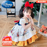 迪士尼（Disney）童装洛丽塔女童连衣裙夏季白雪公主裙生日礼服蓬蓬裙儿童裙子短袖 单件裙子 110 尺码4~5岁【100-110cm】