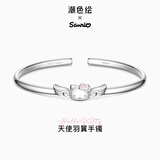 潮色绘【999银镯子】纯足银手镯hellokitty女生礼物女孩子生日礼物 6155
