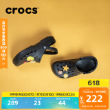 卡骆驰crocs洞洞鞋贝雅男鞋女鞋轻便耐磨一脚蹬拖鞋休闲鞋|10126 黑色-001 44 (280mm)