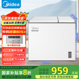 美的（Midea）210升双温双箱家商两用冰柜 大冷冻小冷藏卧式顶开门冰柜 小型冰箱节能低音冷柜BCD-210DKEM(E)