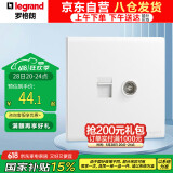 罗格朗（LEGRAND）开关插座 简悦系列陶瓷白色 86型 电脑+普通电视插座（超五类）
