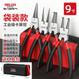 德力西电气（DELIXI ELECTRIC）卡簧钳套装内外两用四件套卡环钳圈钳扩张钳 9寸卡簧钳套装