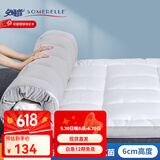 安睡宝（SOMERELLE） 床褥 杜邦特氟龙三防软床褥子宿舍榻榻米床铺垫被子加厚姨妈垫瑜 90*200cm灰边【学生款】