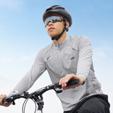 有志者（UZIS）专业速干运动长袖骑行服男健身跑步篮球立领投篮服[无限] 浅灰色 L