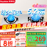 荣事达（Royalstar）燃气灶 双灶煤气灶 家用天然气液化气炉具 猛火鸳鸯灶 不锈钢+九腔猛火(天然气)