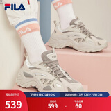 FILA斐乐SOFIA鱼刺鞋女鞋跑步鞋复古老爹鞋女增高鞋休闲鞋 南极灰/合金灰-AG 35.5