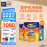 多乐士（Dulux）劲护无添加竹炭瓷洁抗菌五合一内墙乳胶漆防霉白色墙面漆 A8145 15L套装 白漆 不可调色