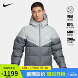 耐克NIKE羽绒服男短款连帽SF WR 650-D FLD外套FB8178-077灰XXL