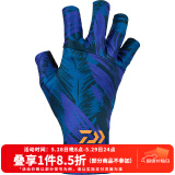 达亿瓦（DAIWA） 22新款高性能 全包式夏季防晒面罩 冰袖 露5指钓鱼手套 DG-8022CS手套 紫色 均码/对 均码