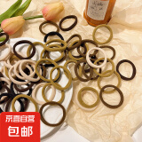 儿童发绳新款奶茶色简约扎马尾发圈甜美无接缝发圈儿童小圈皮筋女 小圈咖色【10根装】