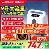 麦德哈特德国品牌 家用制氧机老人吸氧机孕妇雾化氧气机十大排名高原车载 【负离子】1-9L可调+雾化+遥控+血氧监测