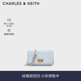 CHARLES&KEITH经典菱格链条小方单肩斜挎包包女包生日520礼物CK2-70160131 Sea Salt Blue海盐蓝（新色） 小包