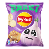 乐事（Lay's）夏季限定原切薯片 浓郁蒜香味 135克