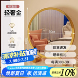 飞旺藤达化妆镜台式led带灯桌面学生宿舍ins卧室灯补光梳妆台圆镜全身镜 【无灯款】金【可调节角度】 【40cm*45cm】高清成像破损必赔