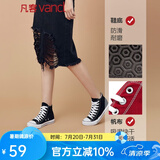 凡客诚品凡客帆布鞋高帮女款休闲运动鞋潮鞋板鞋 黑色 34