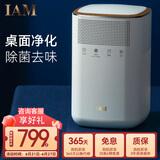 IAM 桌面空气净化器小型办公室除甲醛二手烟家用静音除菌 静音运行 KJ60F-A1 60F|桌面净化|负离子净化