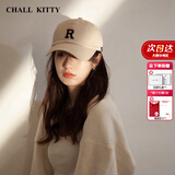 CHALL KITTY棒球帽女士四季潮流帽子鸭舌帽遮阳休闲帽大头围高端品牌2026新款 米色-品牌礼盒装高档实用高级感