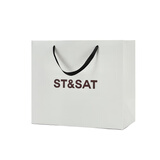 星期六（ST&SAT）加厚礼袋星期六品牌定制手提袋灰绿色精美礼品袋赠品