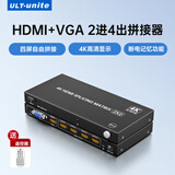 ULT-uniteHDMI/VGA视频画面拼接器 多屏宝二进四出高清4K拼接屏视频融合处理器