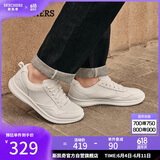 斯凯奇（Skechers）男鞋夏季商务皮鞋舒适板鞋透气软底轻便休闲鞋户外工作鞋210835