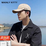 MAINLYKITTY男士棒球帽2026款四季韩版鸭舌帽子休闲太阳帽节日送男友礼物 浅卡其-礼盒装