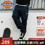 dickies休闲裤 男女同款新复古回潮印花多口袋束口工装裤百搭8 深海军蓝 28