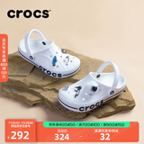 crocs卡骆驰洞洞鞋贝雅卡骆班轻便耐磨一脚蹬休闲鞋|205089 白/深蓝-126 41 /42(260mm)