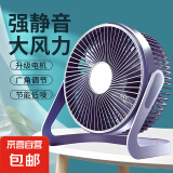 台式静音小风扇USB风扇桌面学生宿舍办公室家用静音电风扇迷你风扇小型便携随身携带 深蓝 5寸大风力|静音低躁|多角度调节|深蓝|直插一档