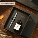 英雄（HERO）钢笔100系列14K金笔尖经典墨水笔 高端商务男女成人生日礼物0.38特细金笔臻礼 金夹全钢 暗尖  0.38mm(全新未拆封)  官方标配