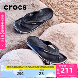 卡骆驰crocs贝雅卡骆班运动拖鞋男鞋女鞋居家夹脚平底人字拖鞋|205393 黑色/白色-066 41 /42(260mm)