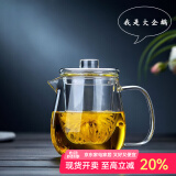 全度（Quandu）玻璃茶壶耐热玻璃泡茶壶花茶壶可明火加热煮茶壶企鹅壶 玻璃壶600ML