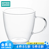 NITORI宜得利家居 带把日式透明茶杯水杯耐热玻璃杯 MC- 04200ml