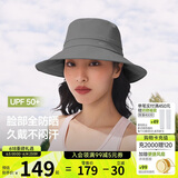 蕉下（beneunder）遮阳帽子女透气渔夫帽防晒帽钓鱼帽防泼水户外AS713深花灰