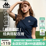 卡帕（Kappa）背靠背t恤短袖复古2025新款夏季休闲纯棉半袖运动上衣K0E42TD01D