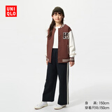 优衣库童装男童女童高弹力快干运动直筒裤阔腿裤子480185 480185/09黑色 120