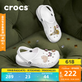 卡骆驰crocs洞洞鞋贝雅男鞋女鞋轻便耐磨一脚蹬拖鞋休闲鞋|10126 白-100 41 /42(260mm)