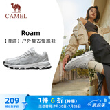 骆驼（CAMEL）漫游户外复古慢跑鞋女休闲运动 K23S09L7014-1 奶白/椰灰36