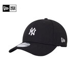 NEW ERA纽亦华棒球帽男女同款MLB情侣经典NY小标硬顶遮阳弯檐鸭舌帽子 70397463-黑色 白标NY OSFA