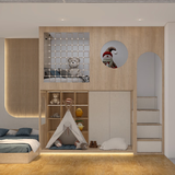 京东全屋定制京甄板实木颗粒系列整家定制衣柜套餐22㎡（投影面积）