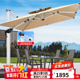 藤朝家具（Teng chao jia ju）藤朝户外遮阳伞庭院伞大太阳伞罗马伞室外露台花园摆摊户外伞 加强双杆款|2.5米+500斤水箱