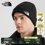北面（The North Face）运动帽秋冬款通用男女款户外舒适冬季保暖针织毛线帽|3FJW JK3/黑色 OS/均码