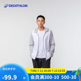 迪卡侬迪卡侬防晒衣男户外跑步衣速干防风帽衫极地白L-4826171