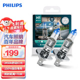 飞利浦（PHILIPS）夜劲光第三代H1升级型汽车灯泡卤素灯2支装 增亮150% 色温3450K