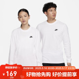 耐克(NIKE)春夏男长袖T恤 纯棉 运动休闲 经典简约 AR5194-100 白色XL