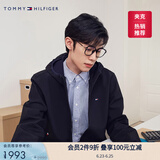 TOMMY HILFIGER【出走都市防水】春夏男装微抓绒风衣款软壳夹克外套J2787 曜石黑BDS 2XL （推荐：180-200斤）