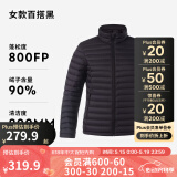 迪卡侬（DECATHLON）短款羽绒服轻薄薄外套户外运动保暖内胆排骨羽绒服TREK100 女款-百搭黑-立领 XL