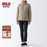 无印良品（MUJI）女式 便携式 立领羽绒夹克羽绒服外套冬季女装女款外衣 浅棕色 XL （165/92A）